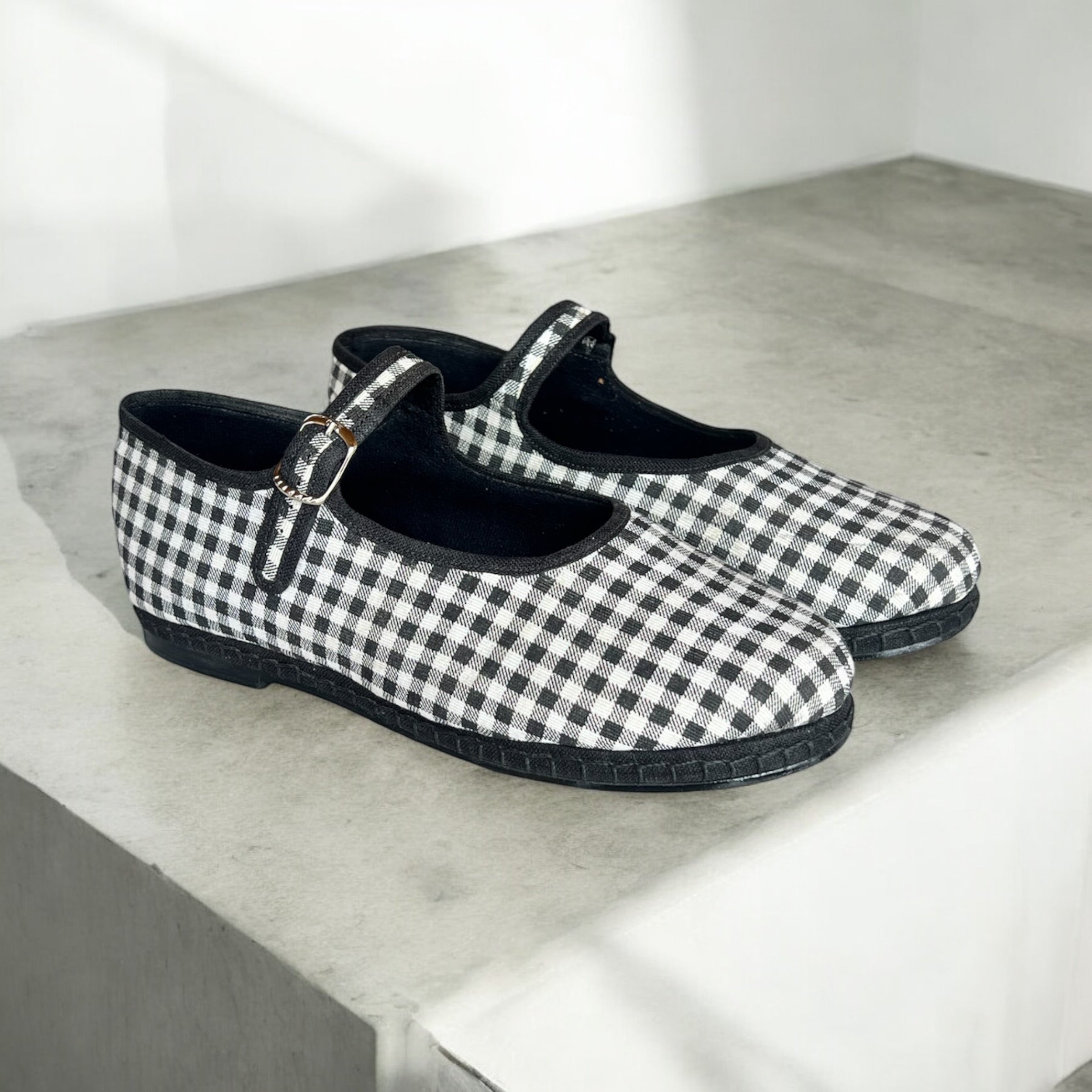 800 Mary Jane vichy negro