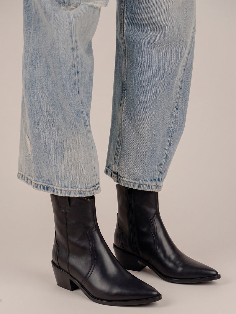 No 710 botin texano negro
