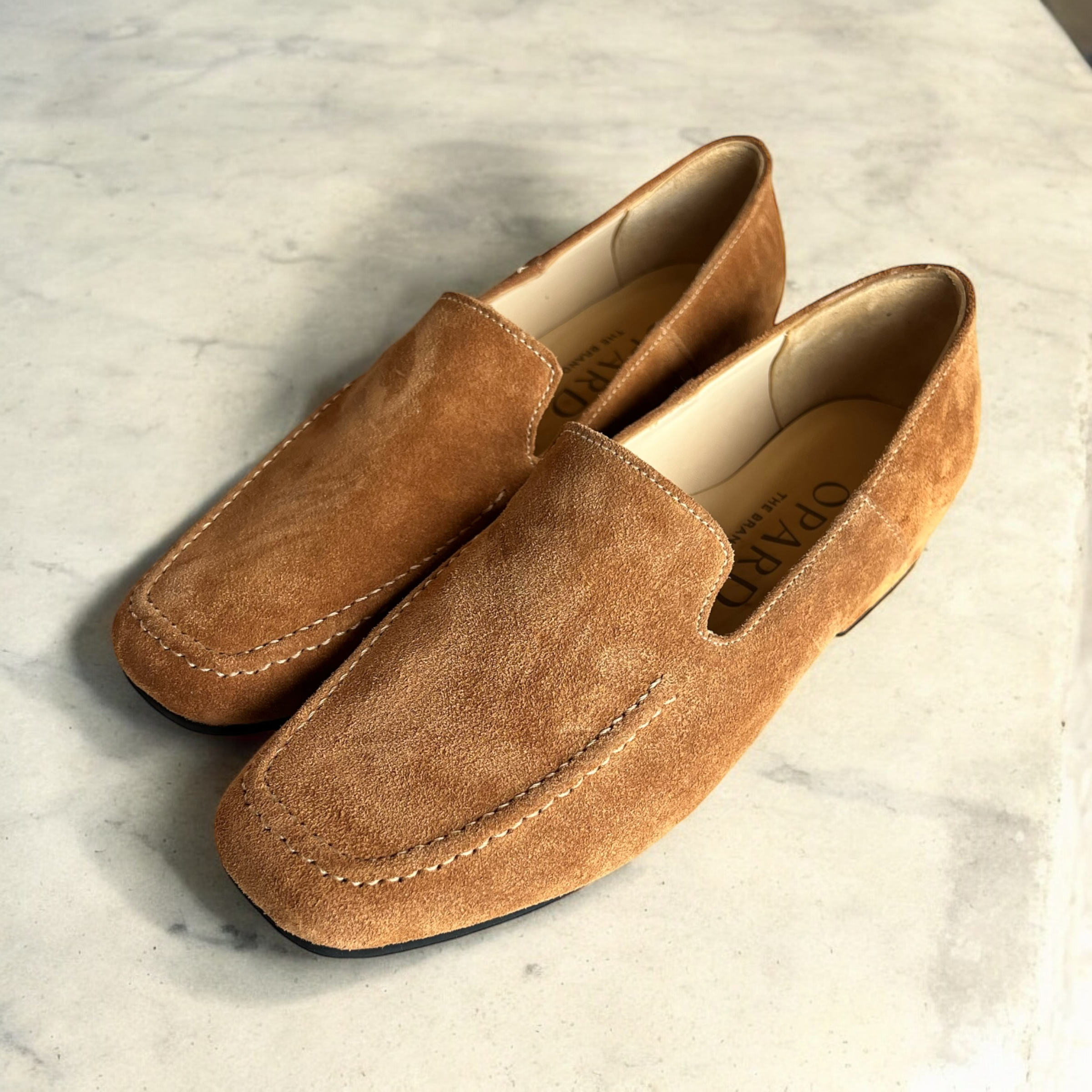 500 mocasín gamuza camel