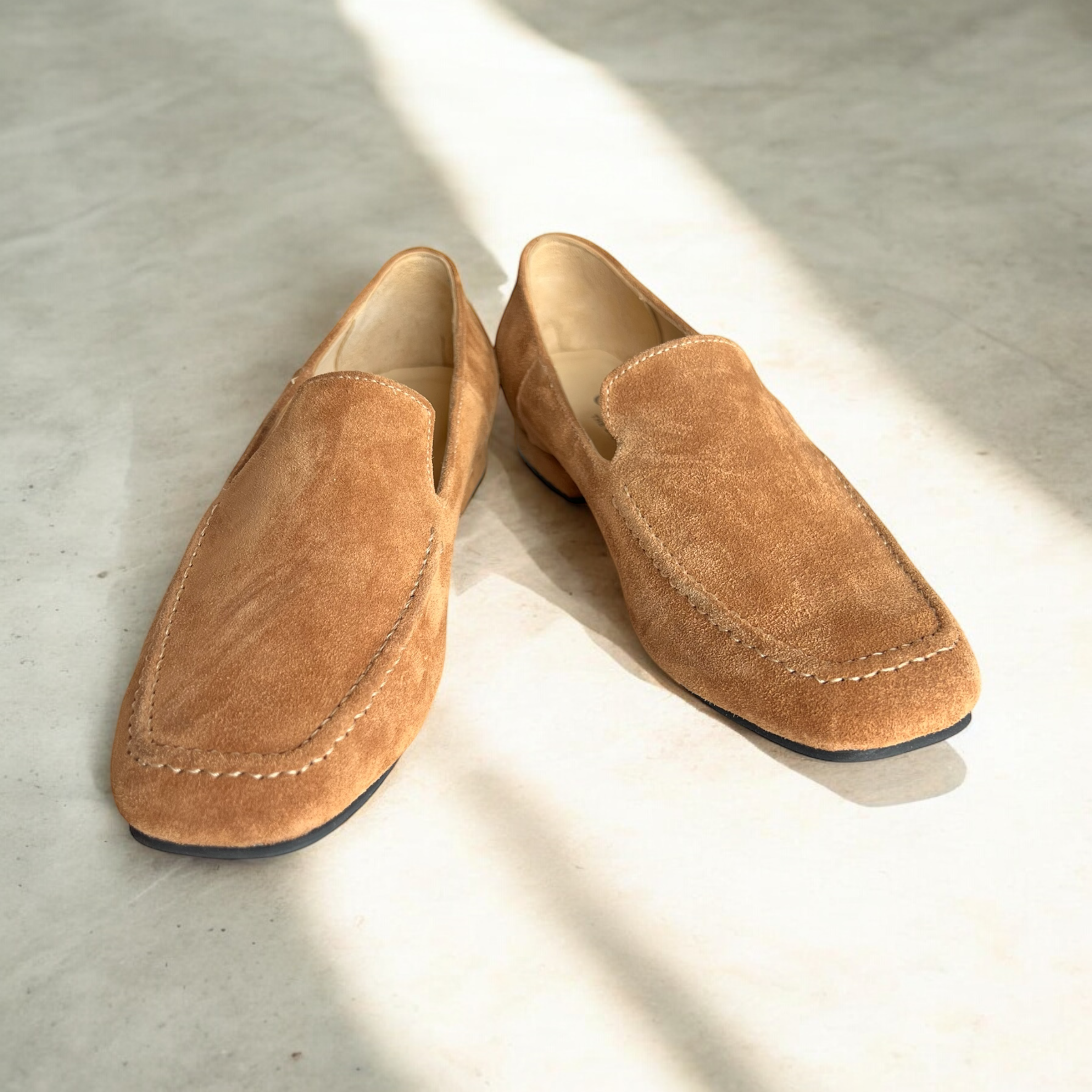 500 mocasín gamuza camel