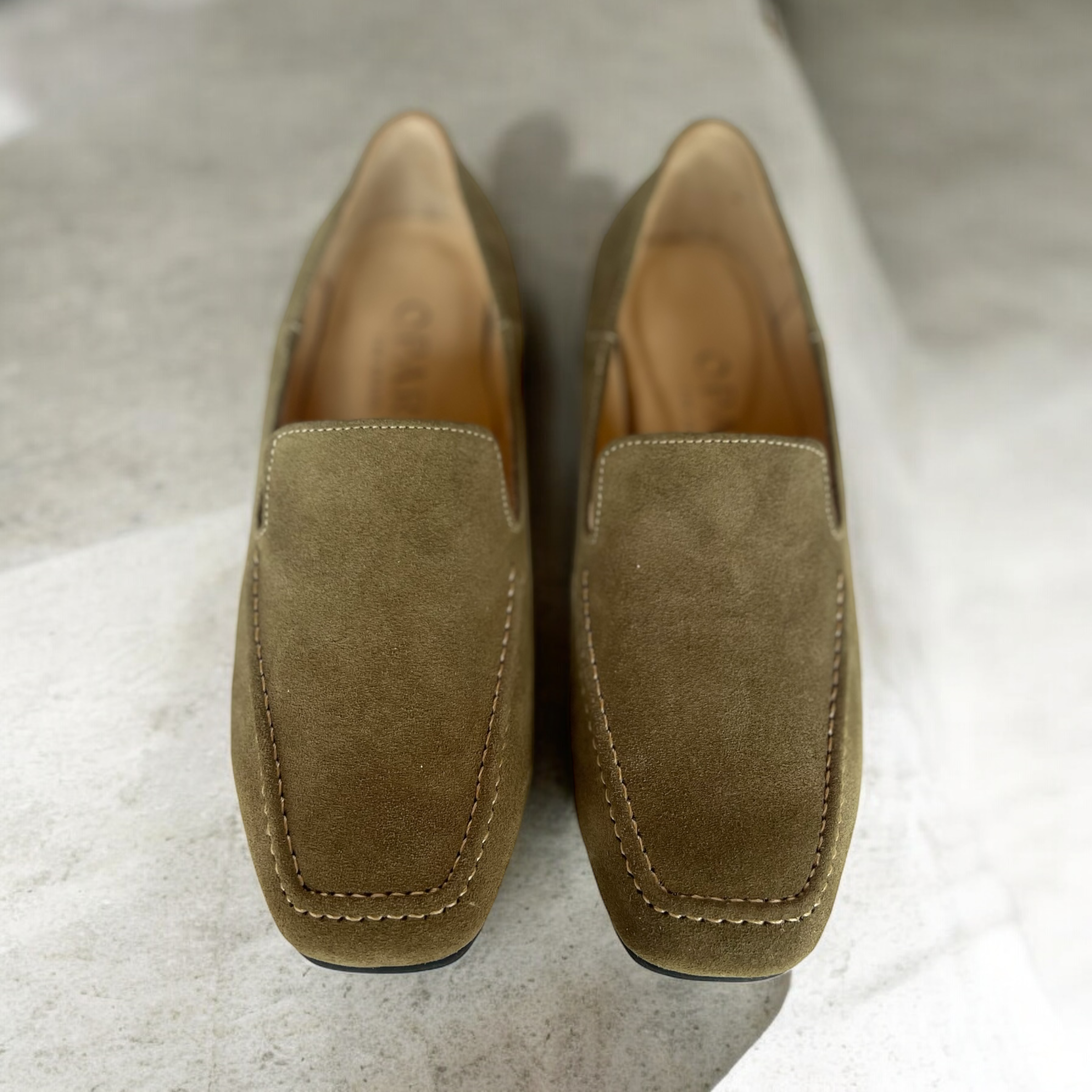 500 mocasín gamuza musgo