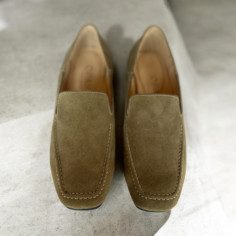 500 mocasín gamuza musgo