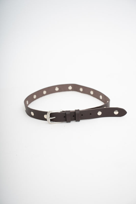 03 Cinturón dark brown tachas